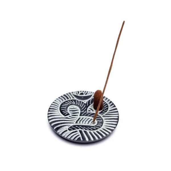 Rökelsehållare av täljsten, Aum, 10 cm - Bild 3