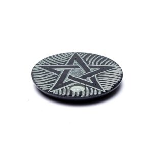 Rökelsehållare av täljsten, Pentagram, 10 cm