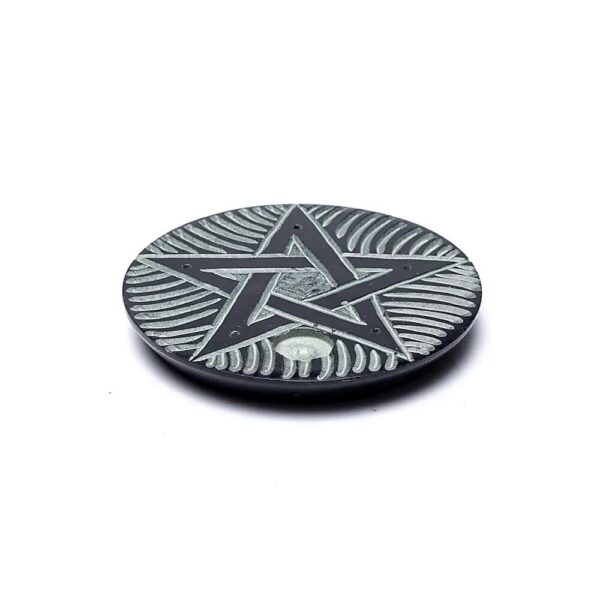 Rökelsehållare av täljsten, Pentagram, 10 cm