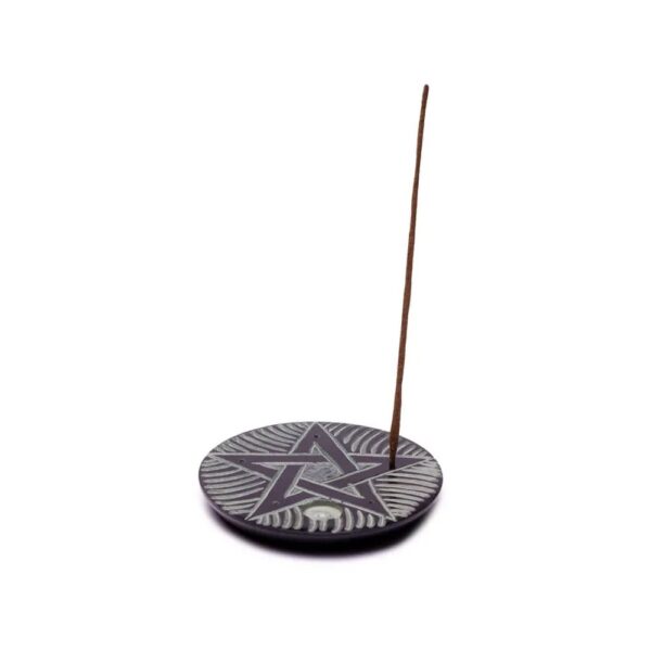Rökelsehållare av täljsten, Pentagram, 10 cm - Bild 2