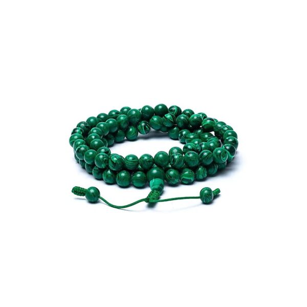 Mala malakit-liknande (syntetisk) 108 pärlor, 0,8 cm