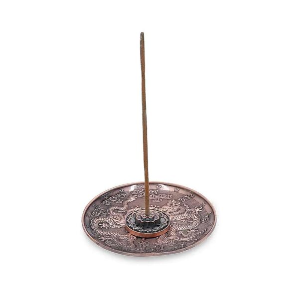 Rökelsehållare Drakar kopparfärgad, 10 cm