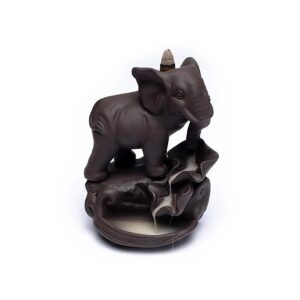 Backflow rökelsehållare Elefant, 12x9x17 cm