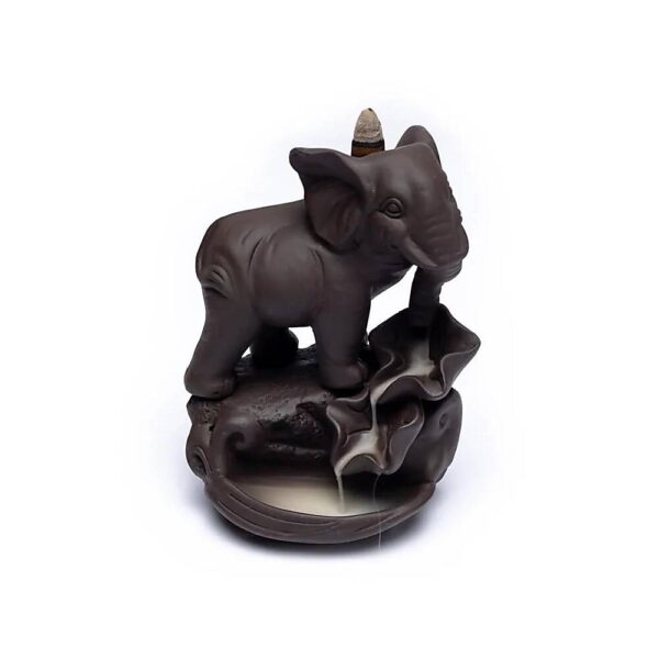 Backflow rökelsehållare Elefant, 12x9x17 cm