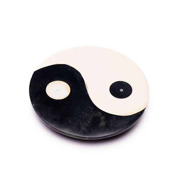 Rökelsehållare Yin Yang täljsten, 10 cm