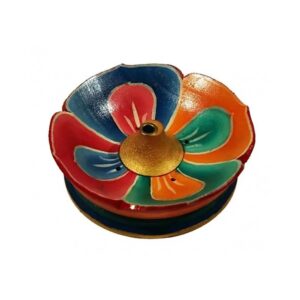 Rökelsehållare Lotus lackerat trä, ±9cm