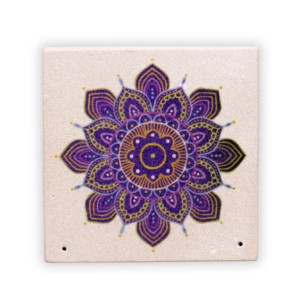 Rökelsehållare sandsten mandala blomma, 10x10 cm - Bild 2
