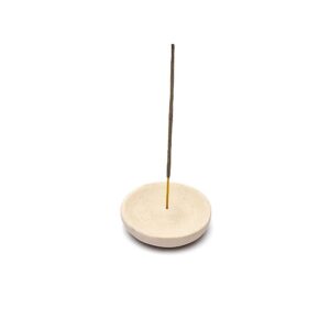 Rökelsehållare, rund av rosa sandsten , 10x2 cm