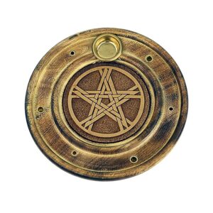 Rökelsehållare för pinnar och koner Pentagram, 10 cm
