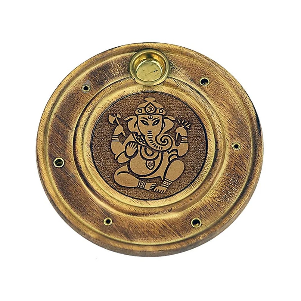Rökelsehållare för pinnar och koner Ganesh, 10 cm
