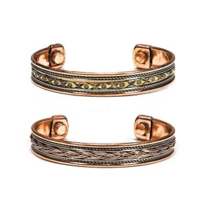 Armband koppar magnetiskt set om 2, ±7 cm