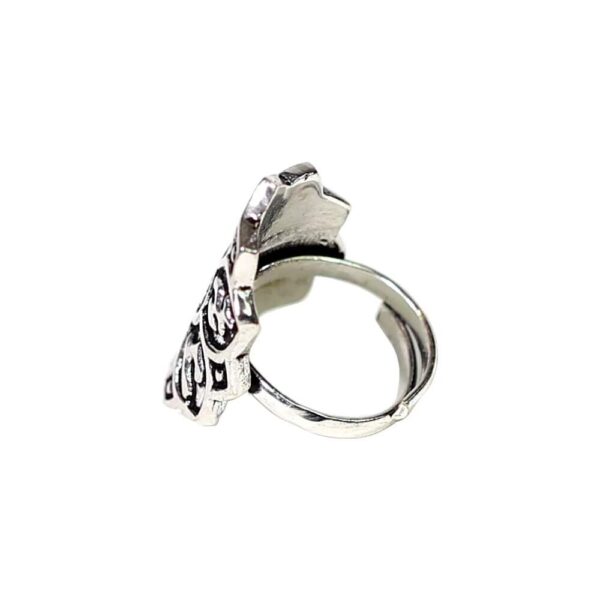 Ring lotus mässing silverfärgad, 2,5cm - Bild 2
