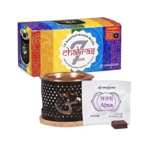 Aromafume Chakra provset: Diffusor + rökelsebrickor, 180 g