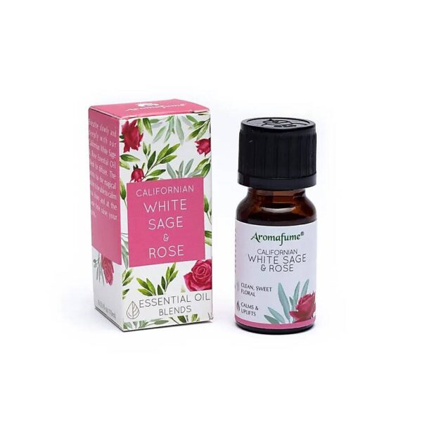 Vit salvia och ros Eterisk oljeblandning Aromafume, 10 ml