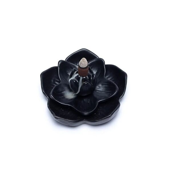Backflow rökelsehållare Lotus, 12.7x12.7x5.8cm
