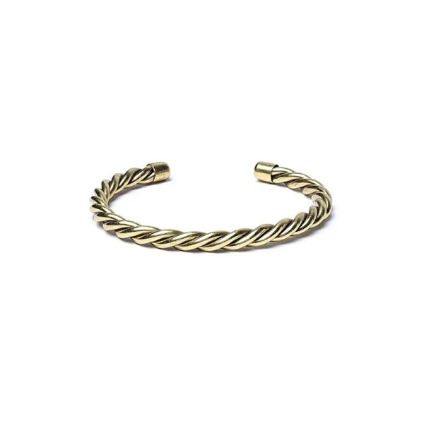 Tvinnat armband guldfärgat, 7 cm