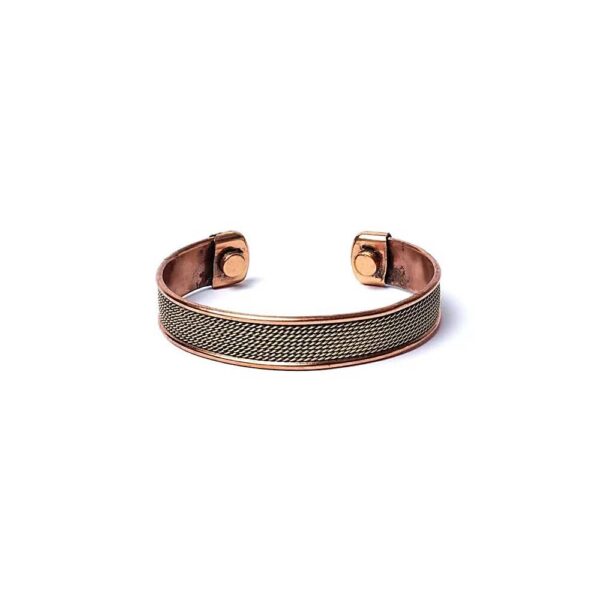 Armband koppar rep-mönster magnetiskt, ±6,5 cm
