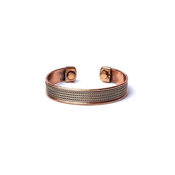Armband koppar fyra strängar magnetiskt, ±6,5 cm