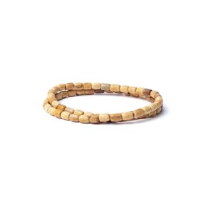 Palo Santo halsband cylinder elastiskt, 24x0,8cm