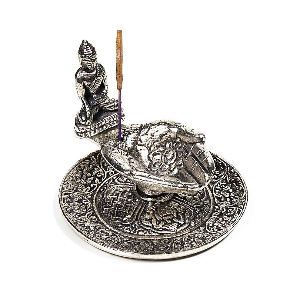 Rökelsehållare  offerhänder med Buddha, 9x7 cm