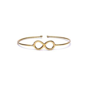 Armband Infinity mässing guldfärgad justerbar, ±7 cm