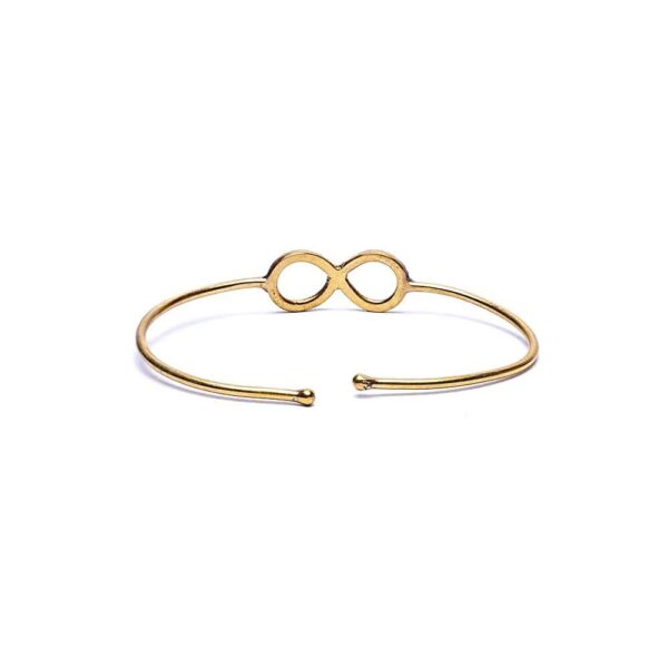 Armband Infinity mässing guldfärgad justerbar, ±7 cm - Bild 2