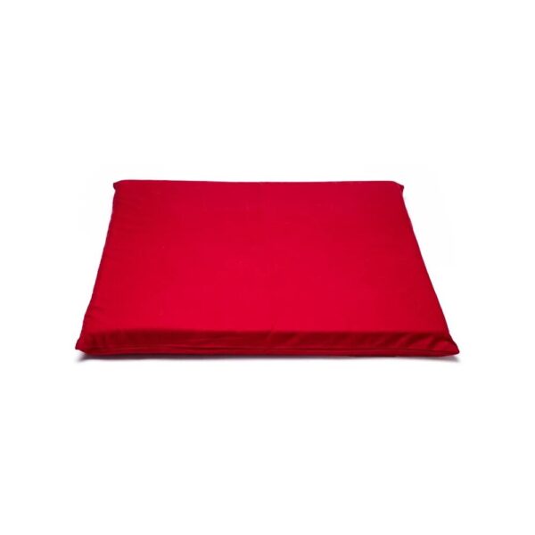Meditationsmatta chakra 1 röd ekologisk bomull (GOTS), 65x65x5 cm - Bild 2
