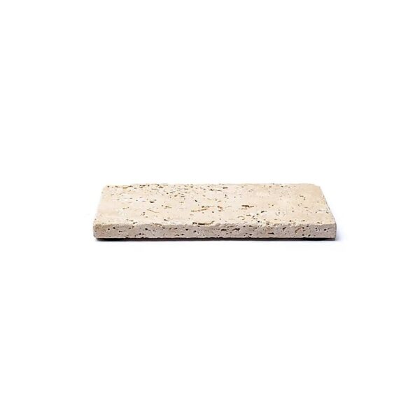 Travertin tvålhållare eller ljushållare naturlig – 15x7,5x1cm; 245g