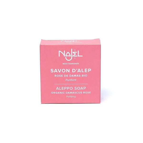 Najel Aleppotvål med ekologisk damaskusros, 100 g - Bild 2