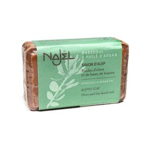 Najel Aleppotvål med rhassoul- och arganolja, 100 g