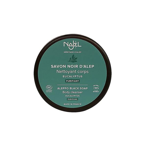 Najel Aleppo svart tvål eukalyptus, 180 g - Bild 3