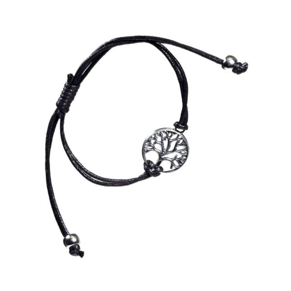Armband Livets träd svart justerbart, ±5,5-8,5 cm - Bild 2