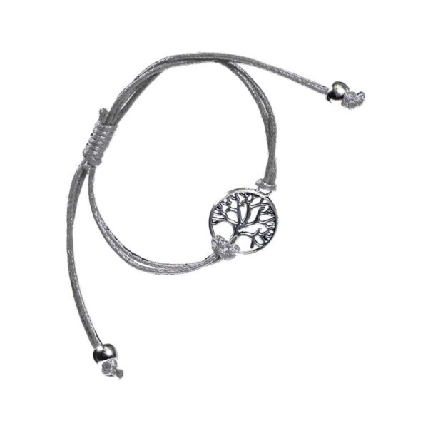 Armband Livets träd antracit justerbart, ±5,5-8,5 cm - Bild 2
