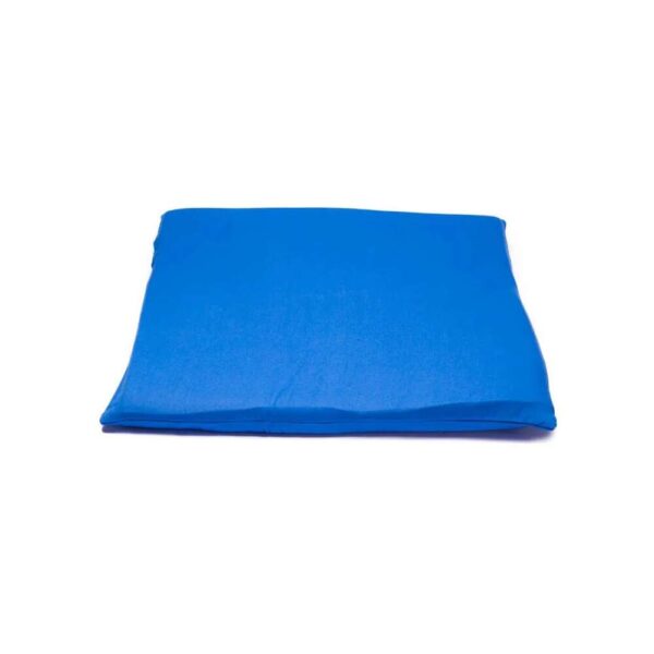 Meditationsmatta chakra 5 blå ekologisk bomull (GOTS), 65x65x5 cm - Bild 2