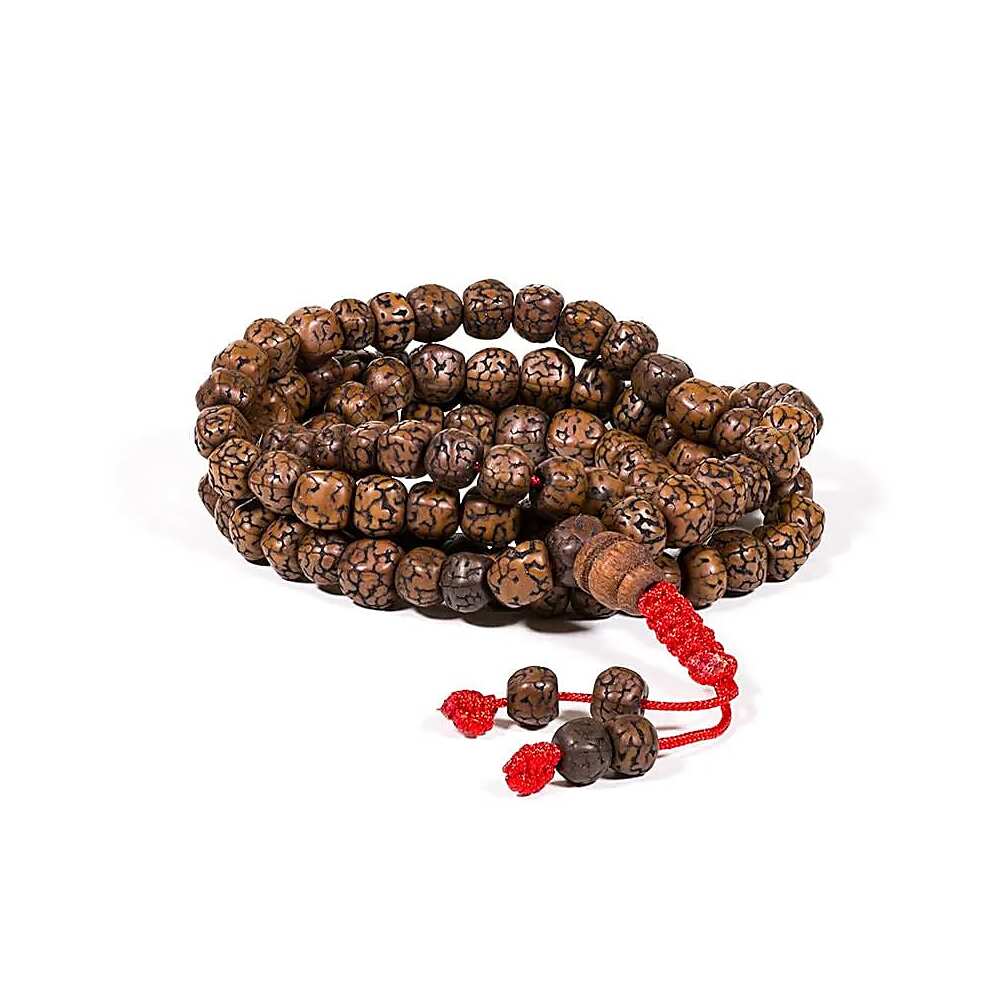 Mala polerad Rudraksha 108 pärlor, 0,6 cm