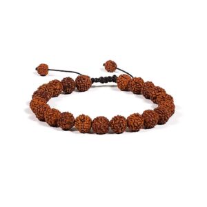 Mala/armband rudraksha 21 justerbara pärlor, 0,8 cm