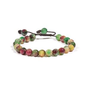 Mala/armband agat 21 pärlor justerbara, 0,8 cm