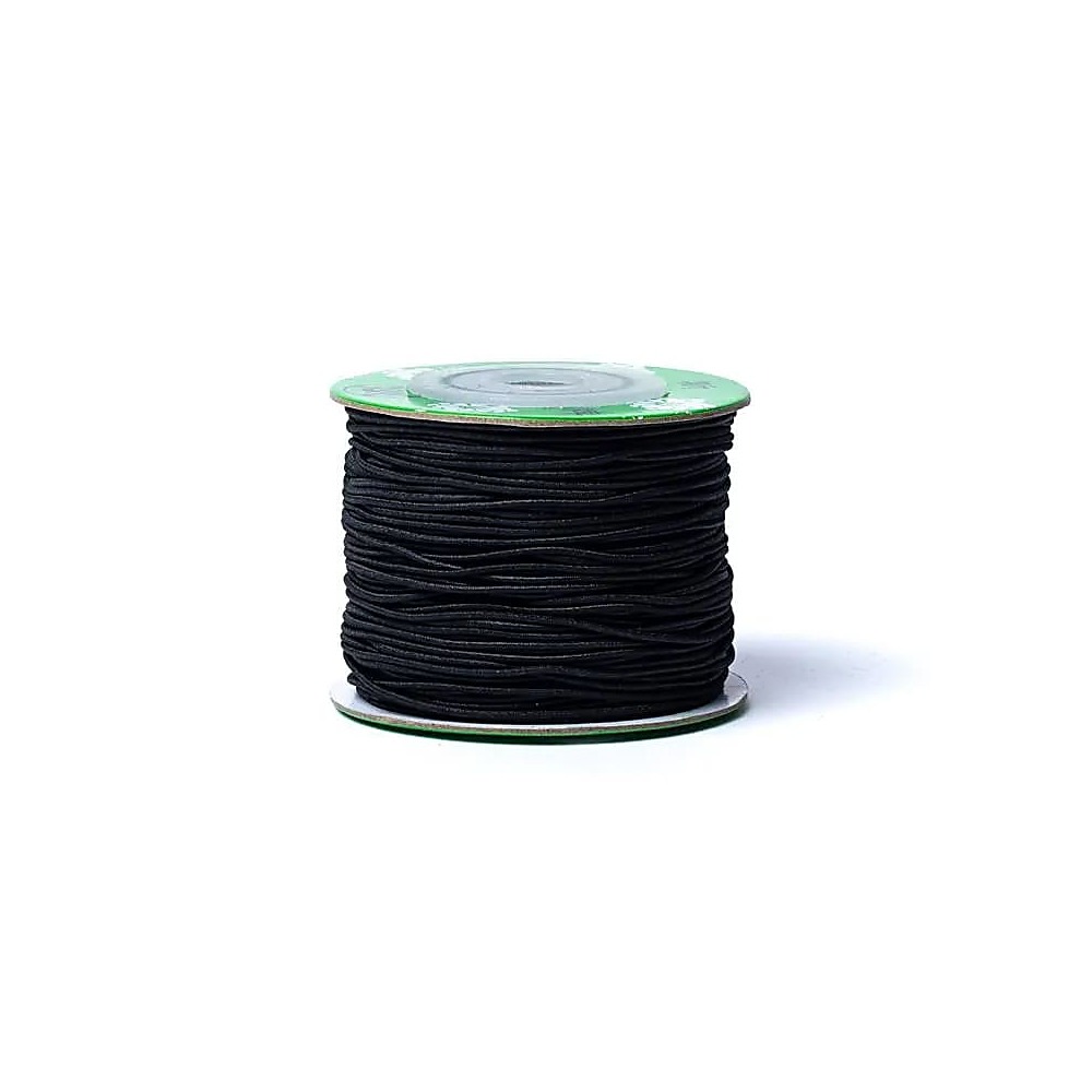 Elastiskt snöre svart 35 meter, 0,8 mm