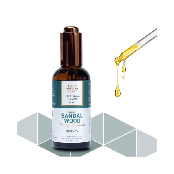 Ayurvedisk kropps- & ansiktsolja Sandelträ/Serenity Himalaya's Dreams, 100ml - Bild 2
