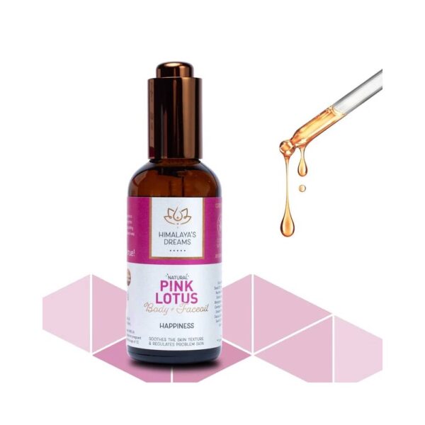 Ayurvedisk kropps- & ansiktsolja Rosa Lotus/Lycka Himalaya's Dreams, 100ml - Bild 2