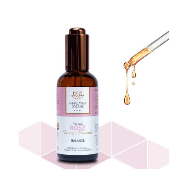 Ayurvedisk kropps- & ansiktsolja Ros/Balans Himalaya's Dreams, 100ml - Bild 2