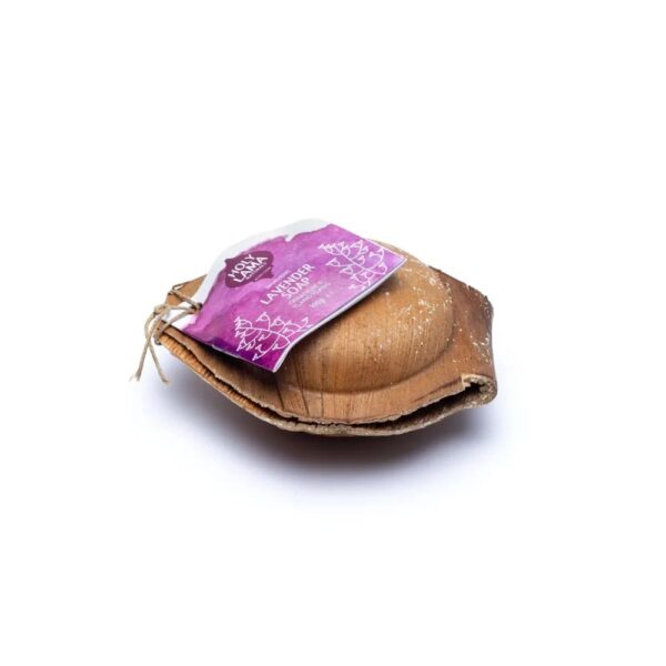 Holy Lama lavendeltvål i palmblad, 100 g - Bild 2