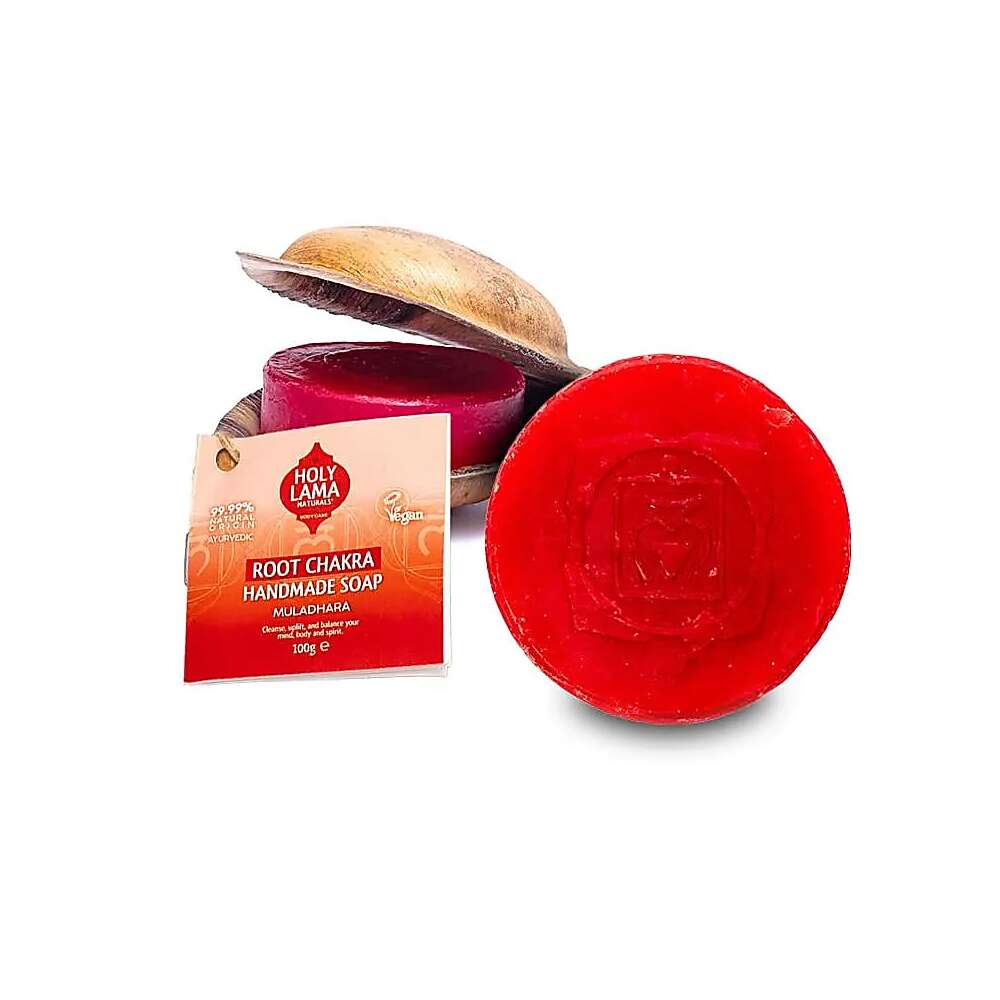 Holy Lama tvål rotchakra i palmblad, 100 g