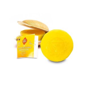 Holy Lama tvål solar plexus chakra i palmblad, 100 g