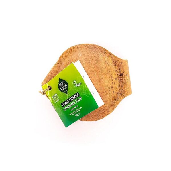 Holy Lama tvål hjärtchakra i palmblad, 100 g - Bild 2