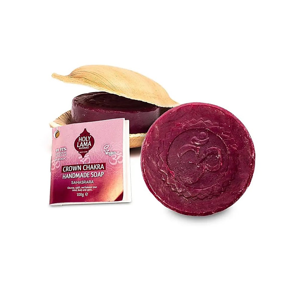 Holy Lama tvål kronchakra i palmblad, 100 g