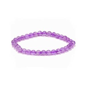 Armband ametist fasettslipat, 6 mm