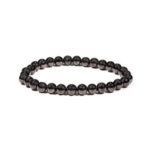 Armband shungit, elastiskt, 8 mm