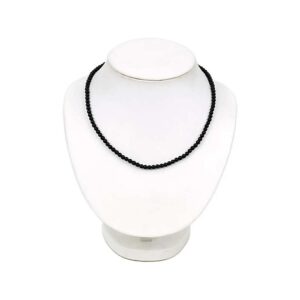 Halsband svart turmalin, 45 cm