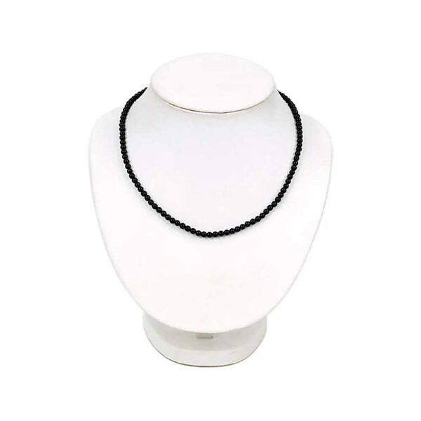 Halsband svart turmalin, 45 cm